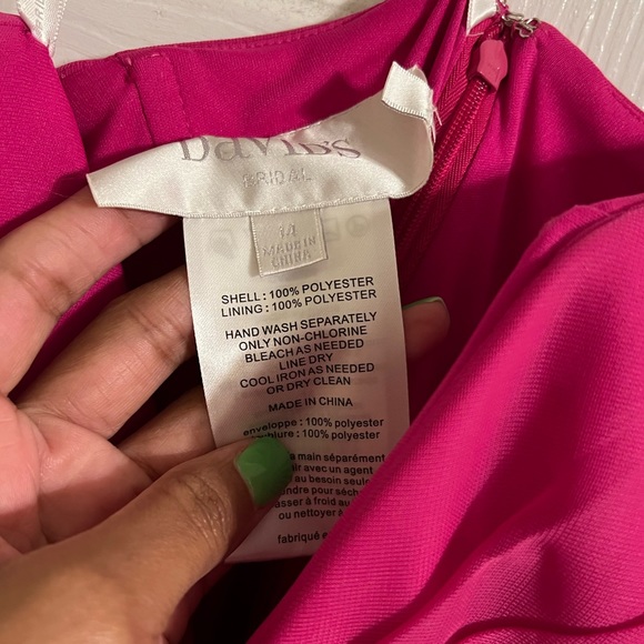 Davids Bridal Versa Convertible Mesh Dresses F15782 color Begoni - Picture 6 of 10